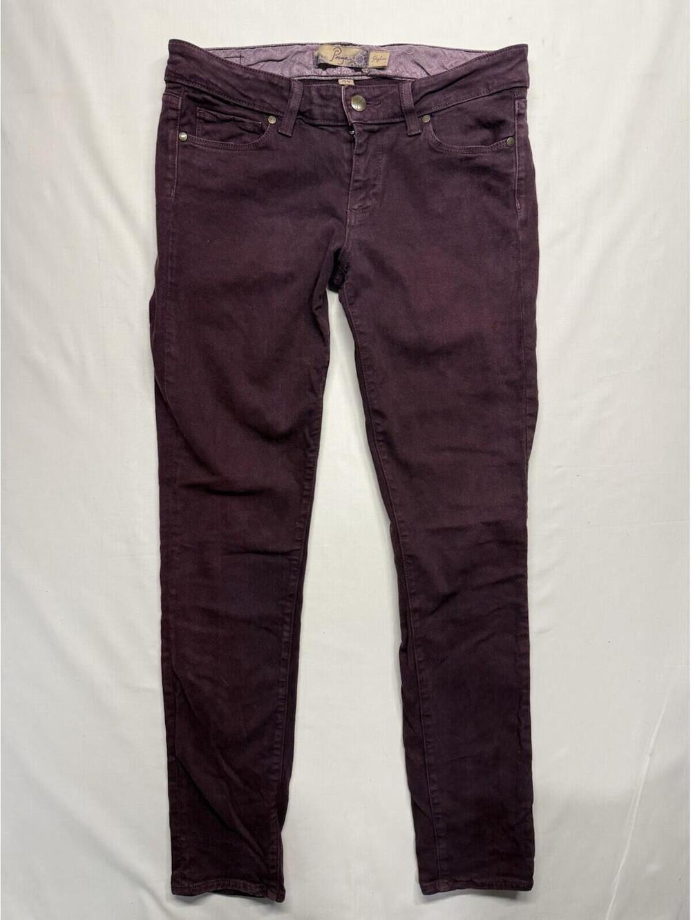Paige Purple Skyline Skinny Jeans, Size 27 MADE IS USA! Hard To Find!